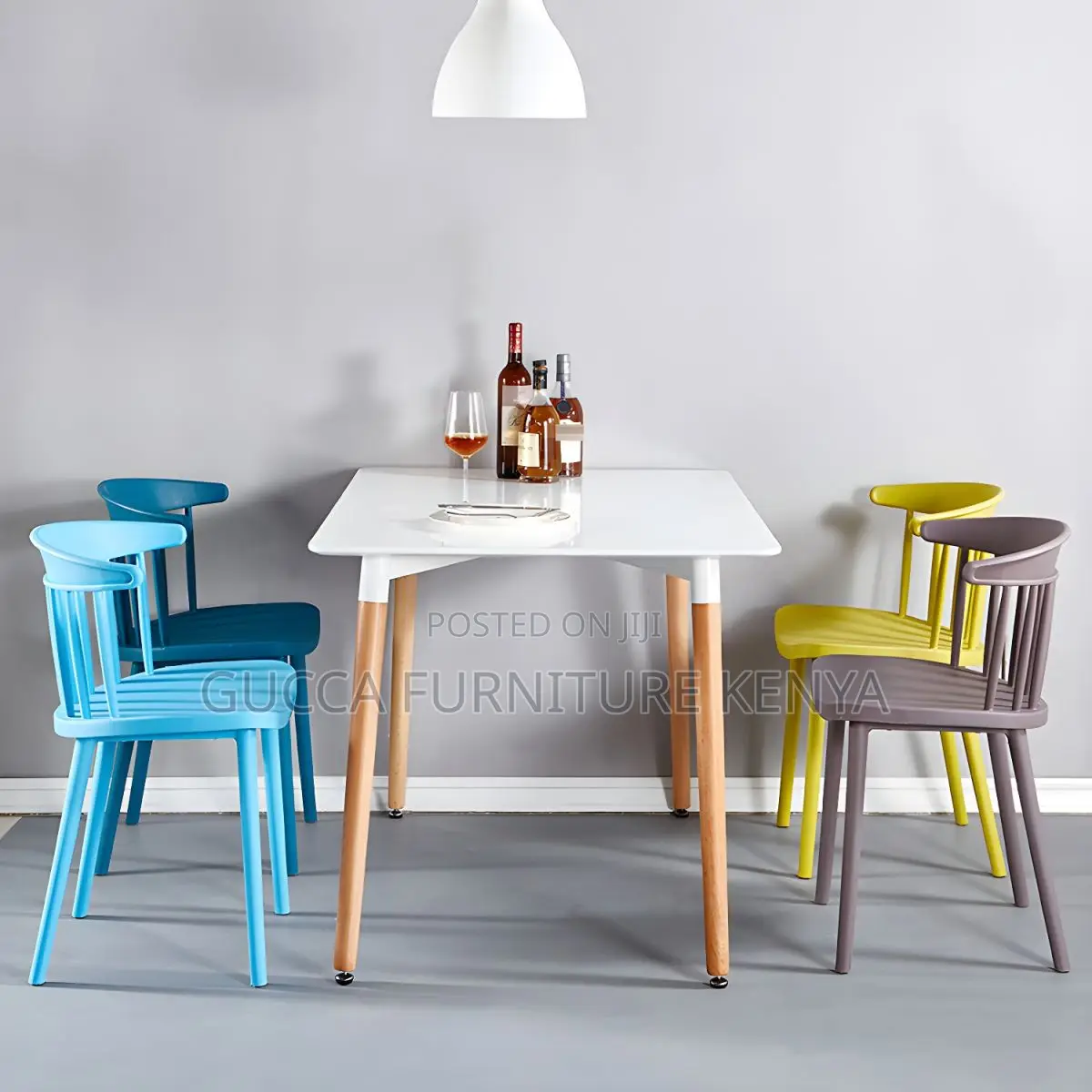 Home Chairs: Plastic Scandinavian Armless Dining Chair