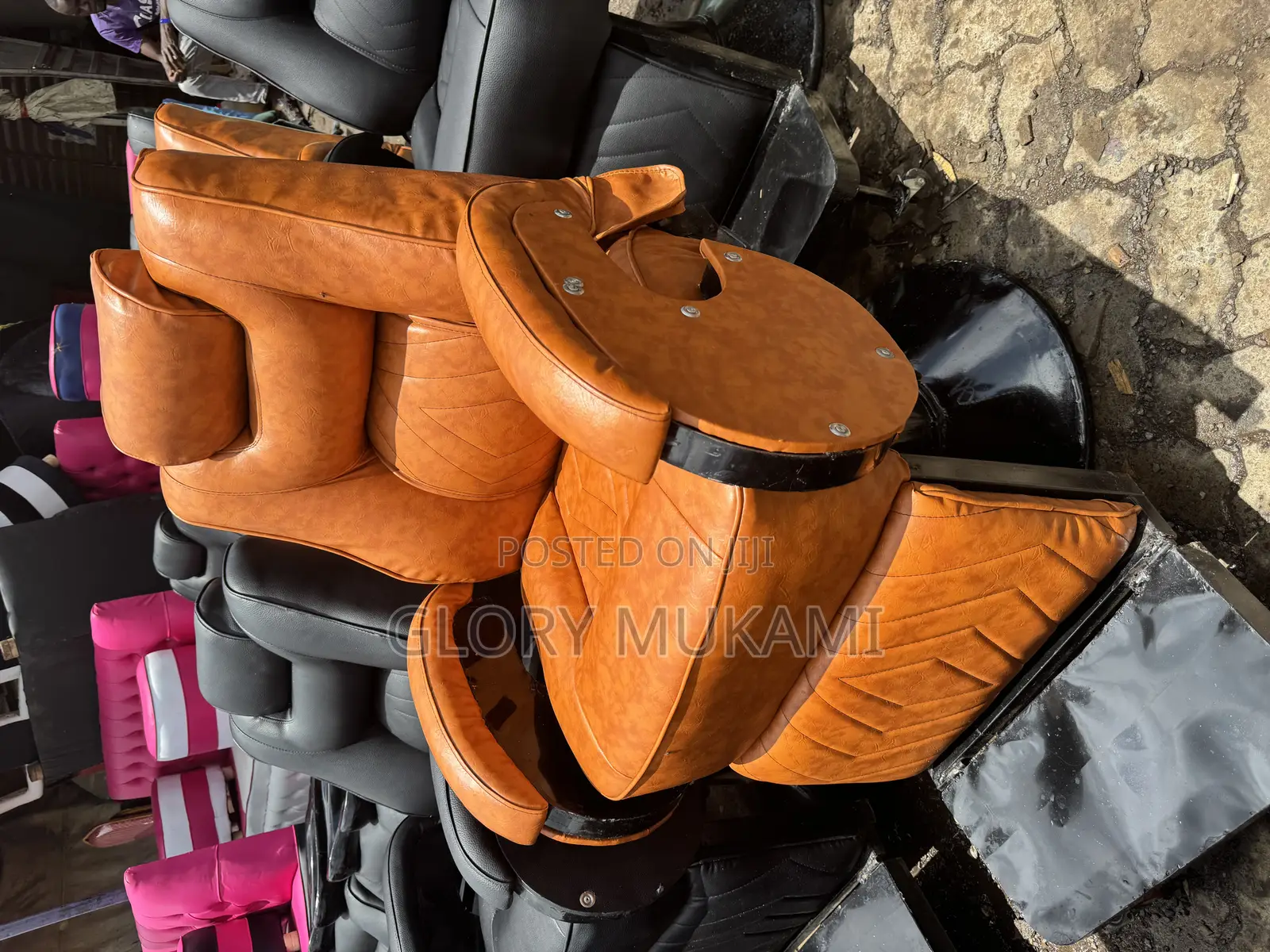 Brown Kinyozi Barber Chair