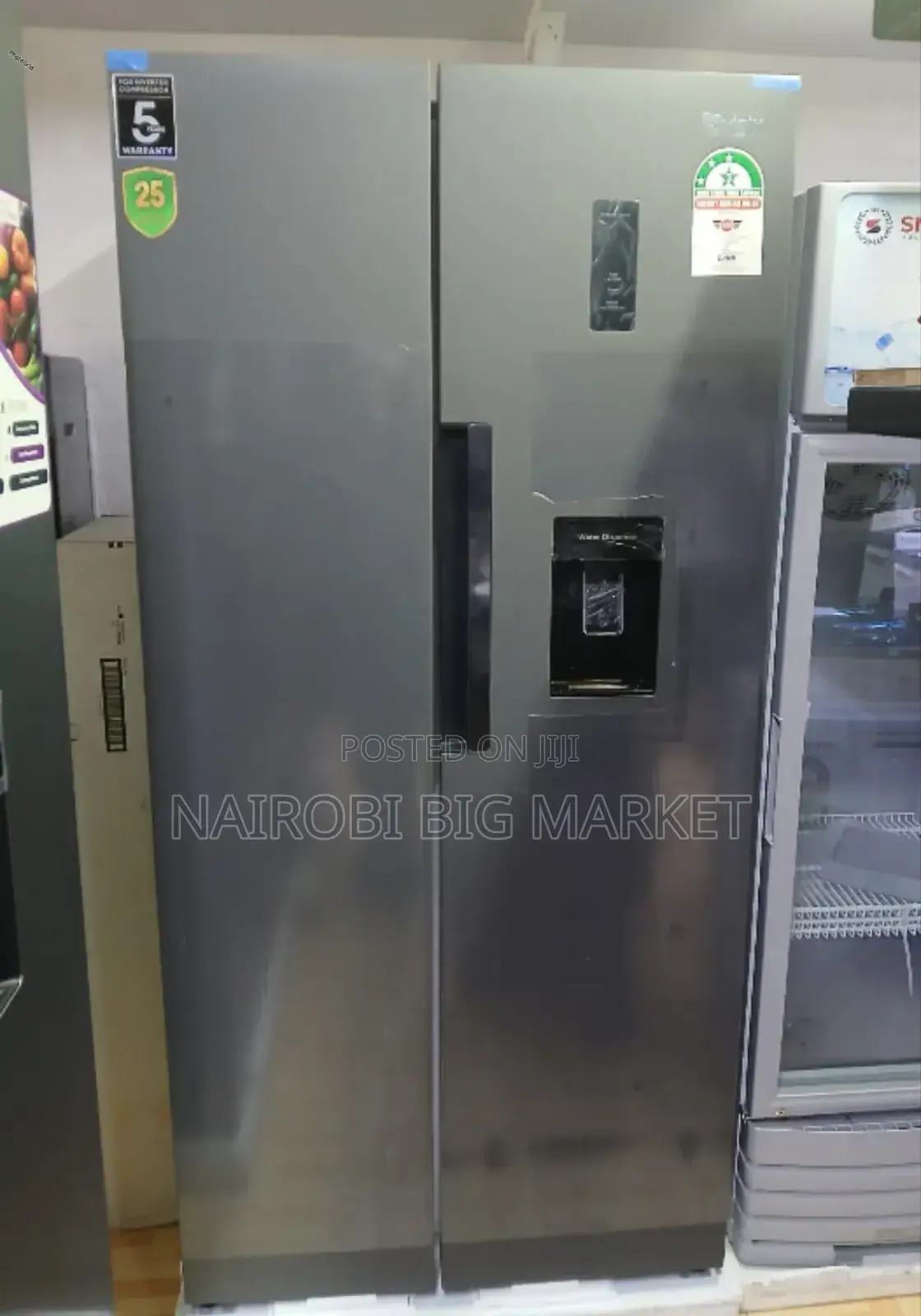 With Water Dispenser/Syinix Side By Side Fridge Fd460sbws)