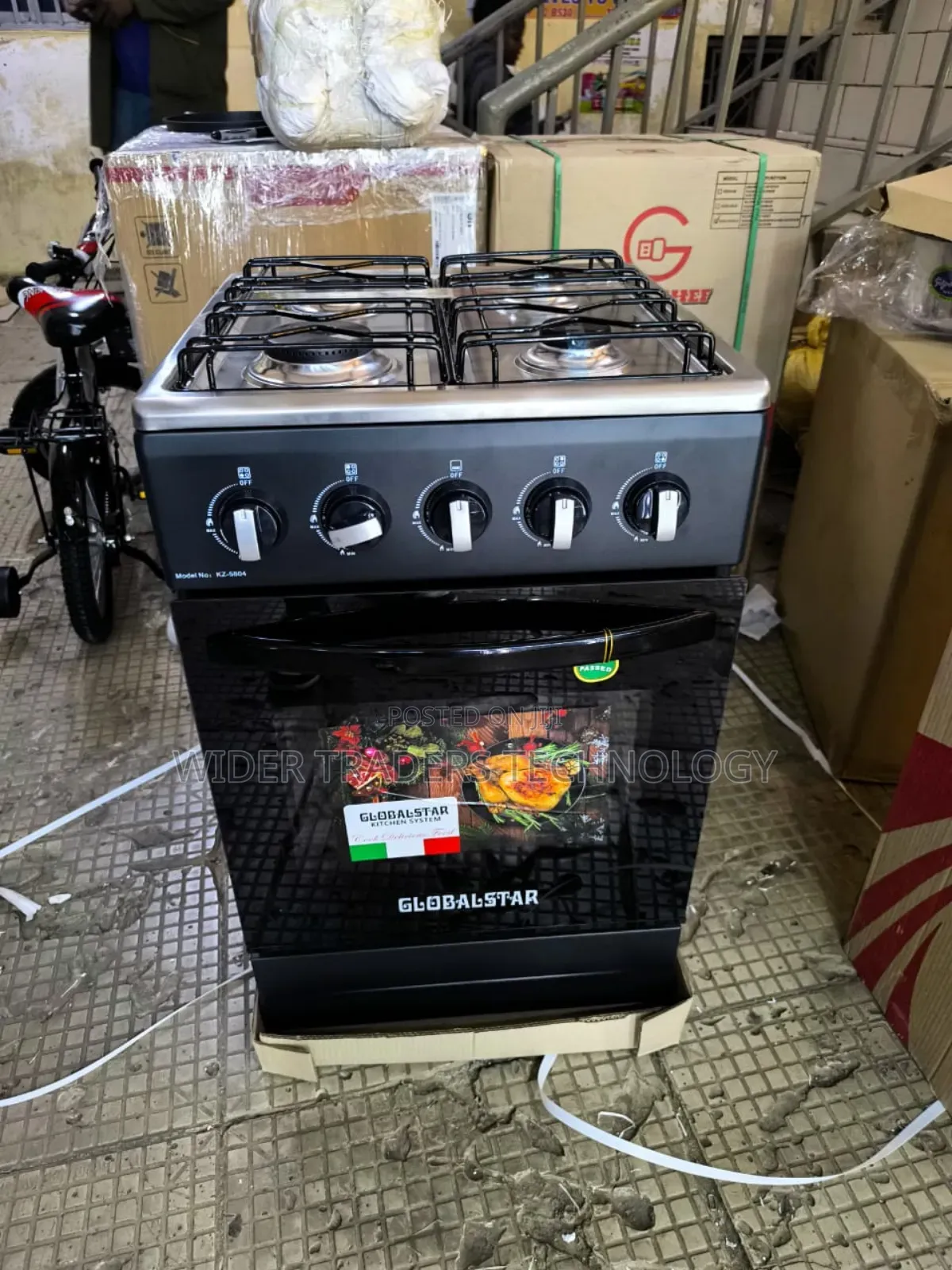*Black 50*55 Globalstar Full Gas Standing Cooker
