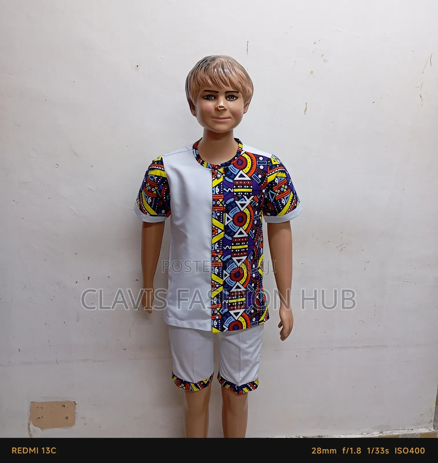White Shirt and Shorts for a Boy