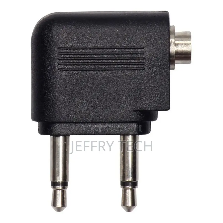 Airline 2 Pin Headphones Aeroplane Adaptor Travel Audio Jack