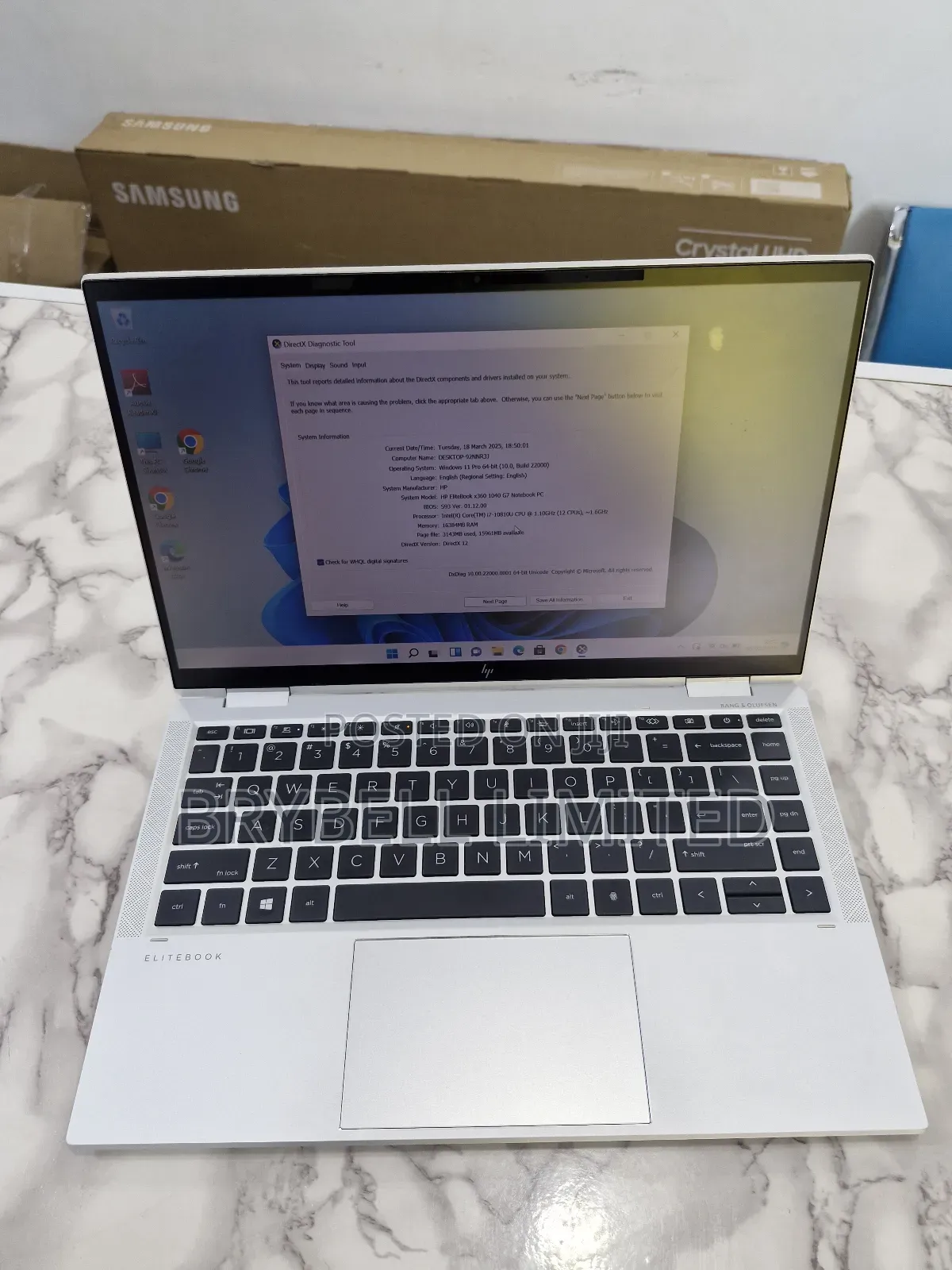 Laptop HP EliteBook x360 1040 G7 16GB Intel Core i7 SSD 500GB