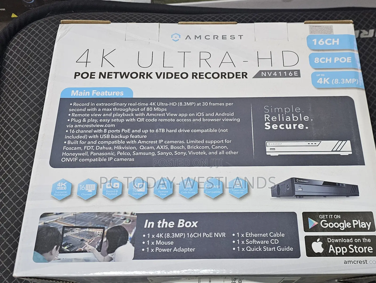 Amcrest Nv4116e 720p/1080p 3mp-8mp NVR