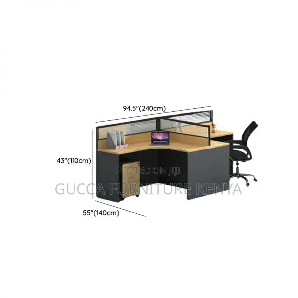Workstations: 2-Way Ergonomic L-Shape Office Workstation