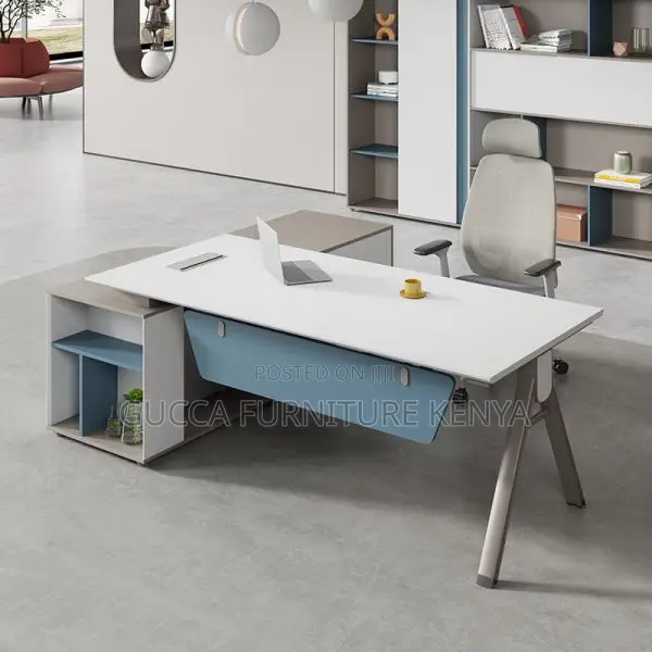 Office Tables: Modern L-Shape Executive Office Desk-1600mm