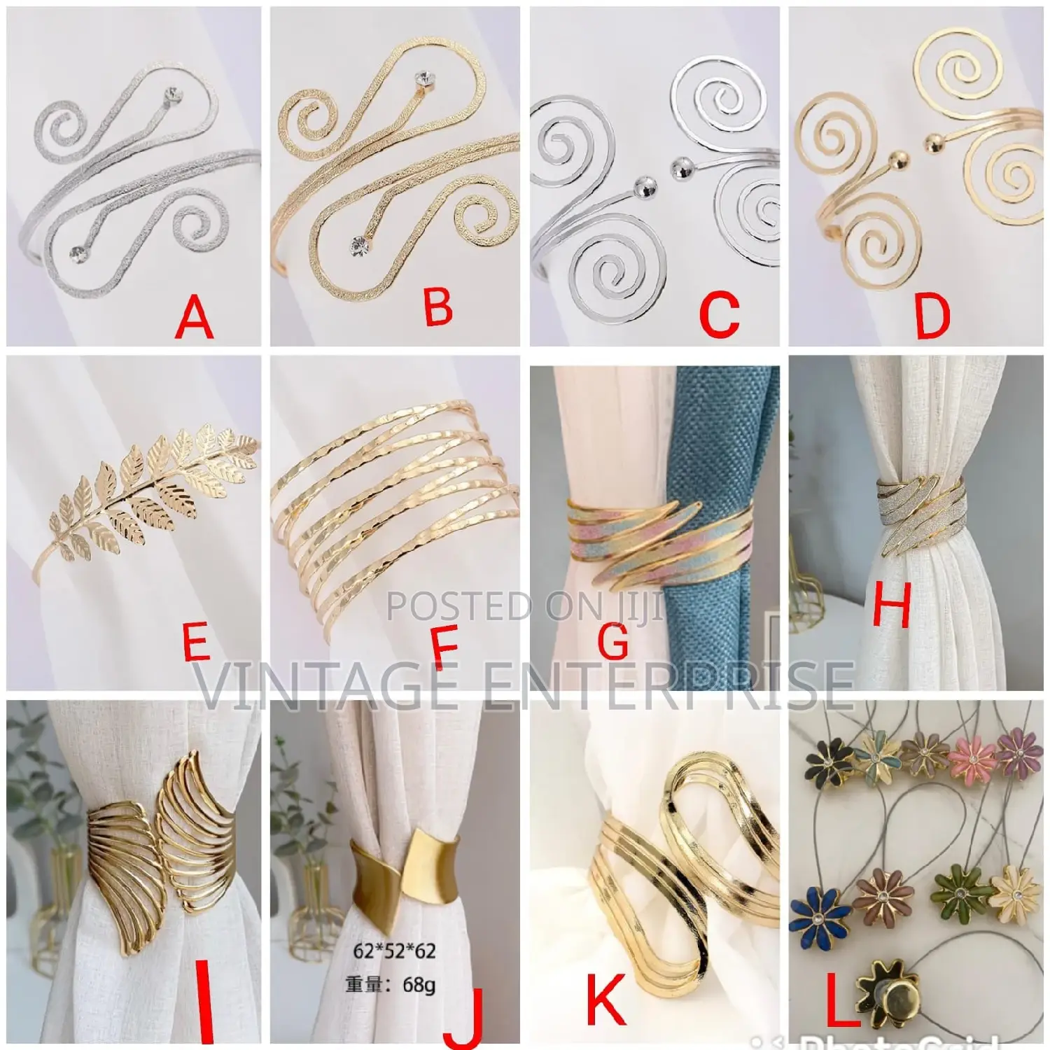 Metallic Buckle Curtain Holder