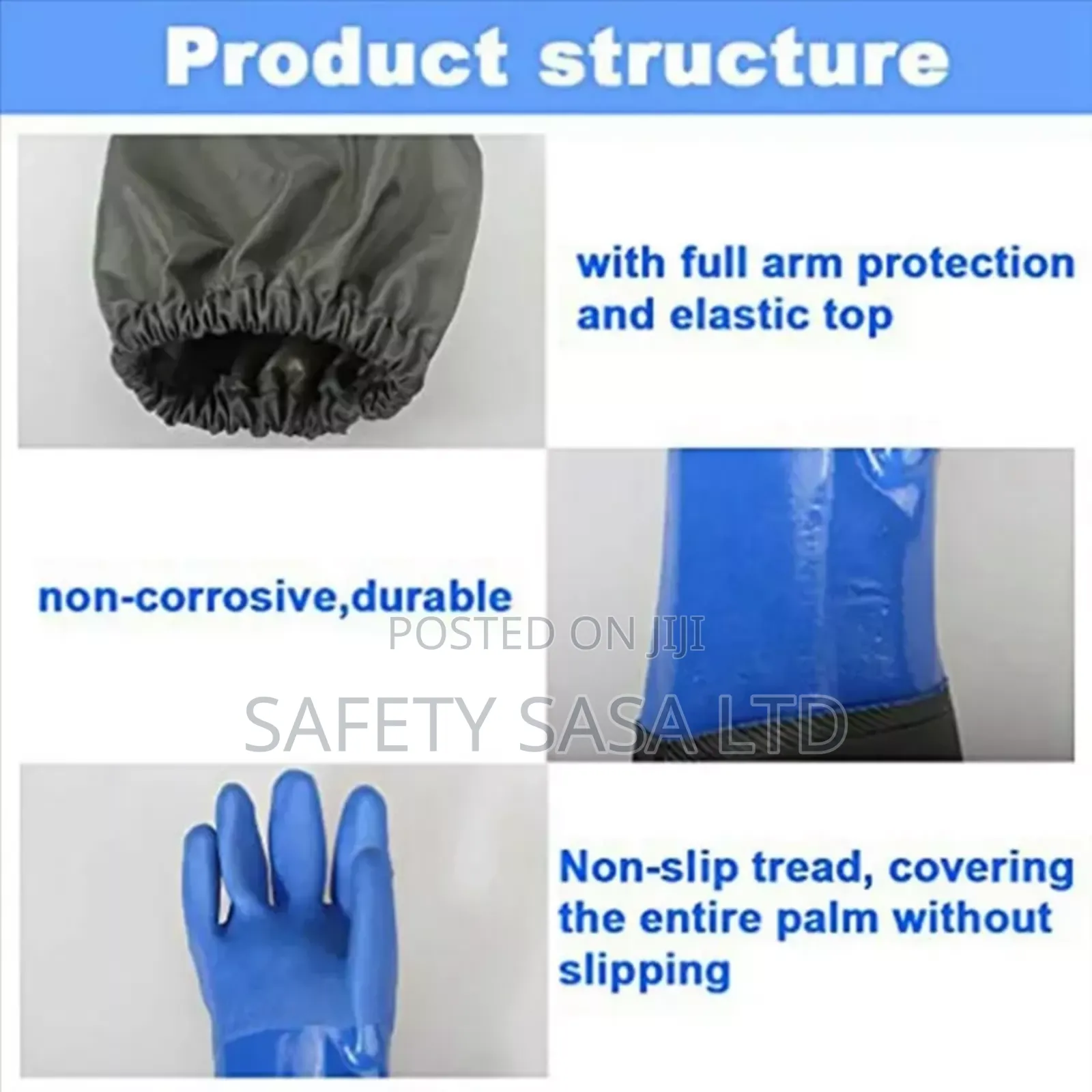 PVC Rubber Chemical Gloves.