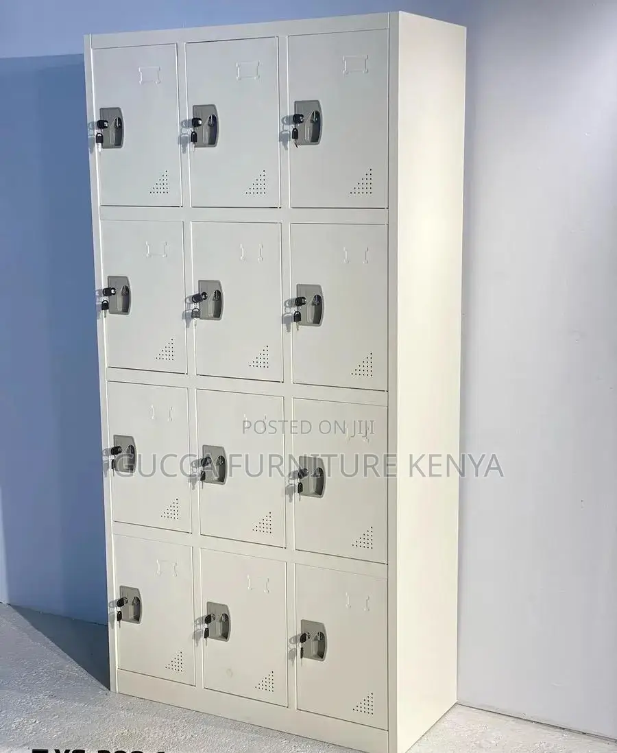 Cabinets:12-Door Iron Locker Cupboard Office Storage Unit