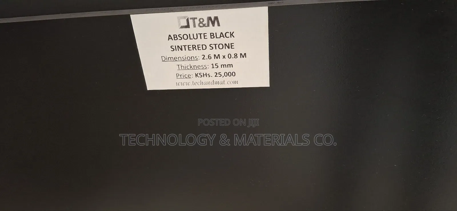Black Sintered Kitchen Top 2600x800mm