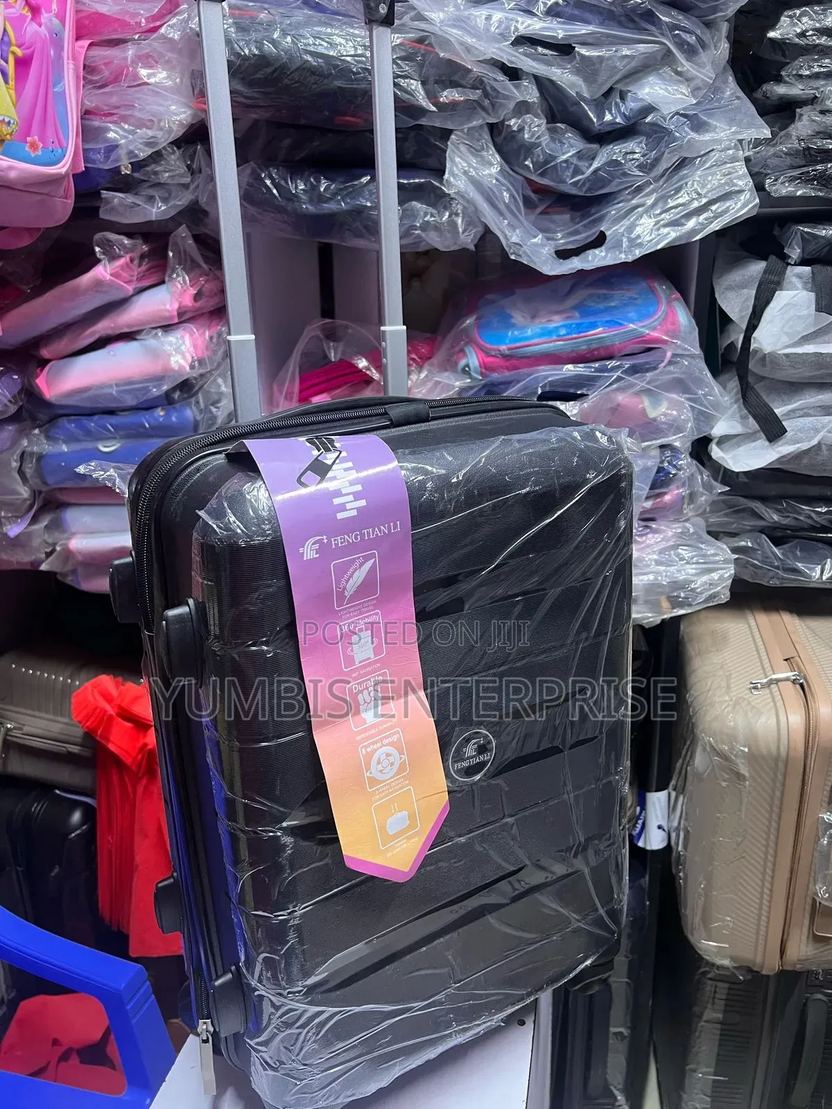 Black Height 50 Cm Rubber *Unbreakable _Small Suitcase