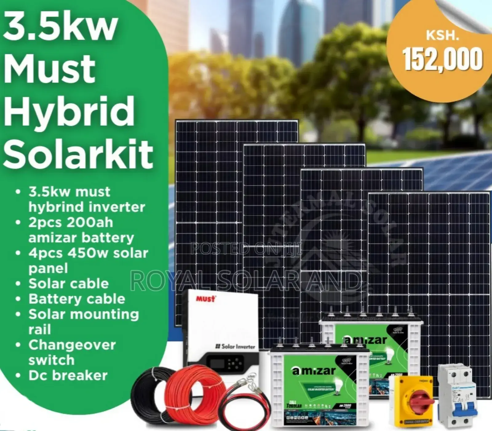 Offgrid 3.5kva Must Hybrid Solar Kit