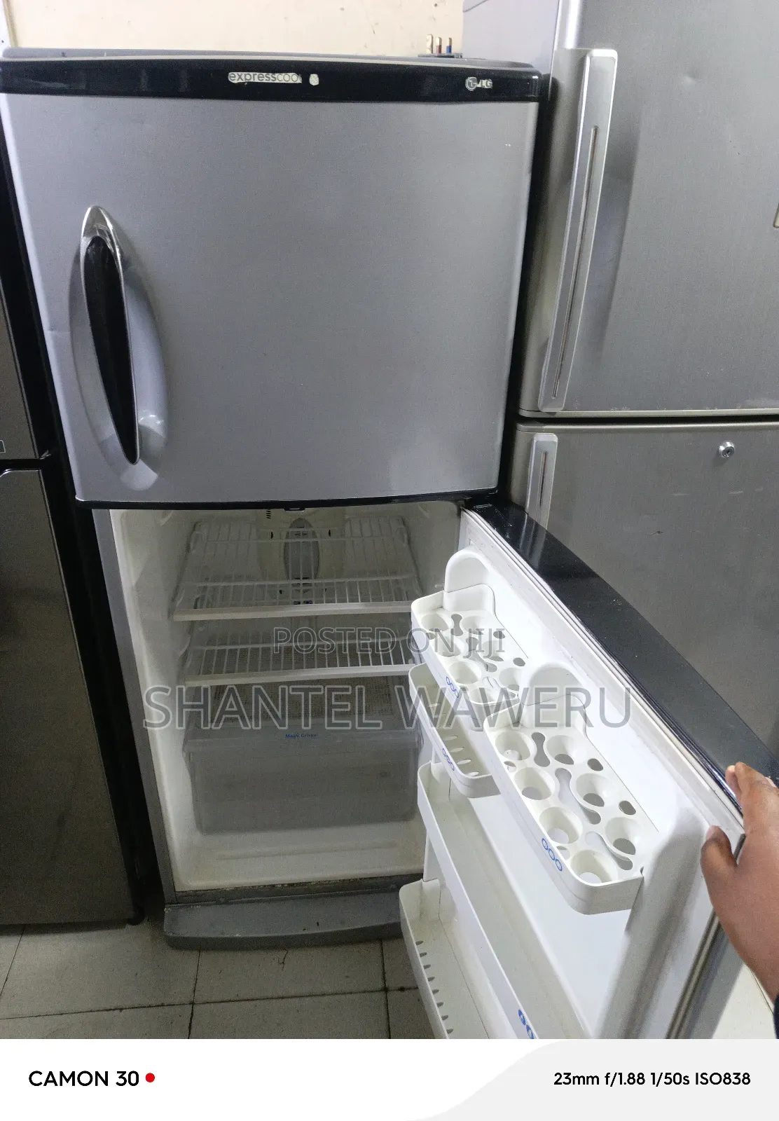 Lg Fridge With Black Handle