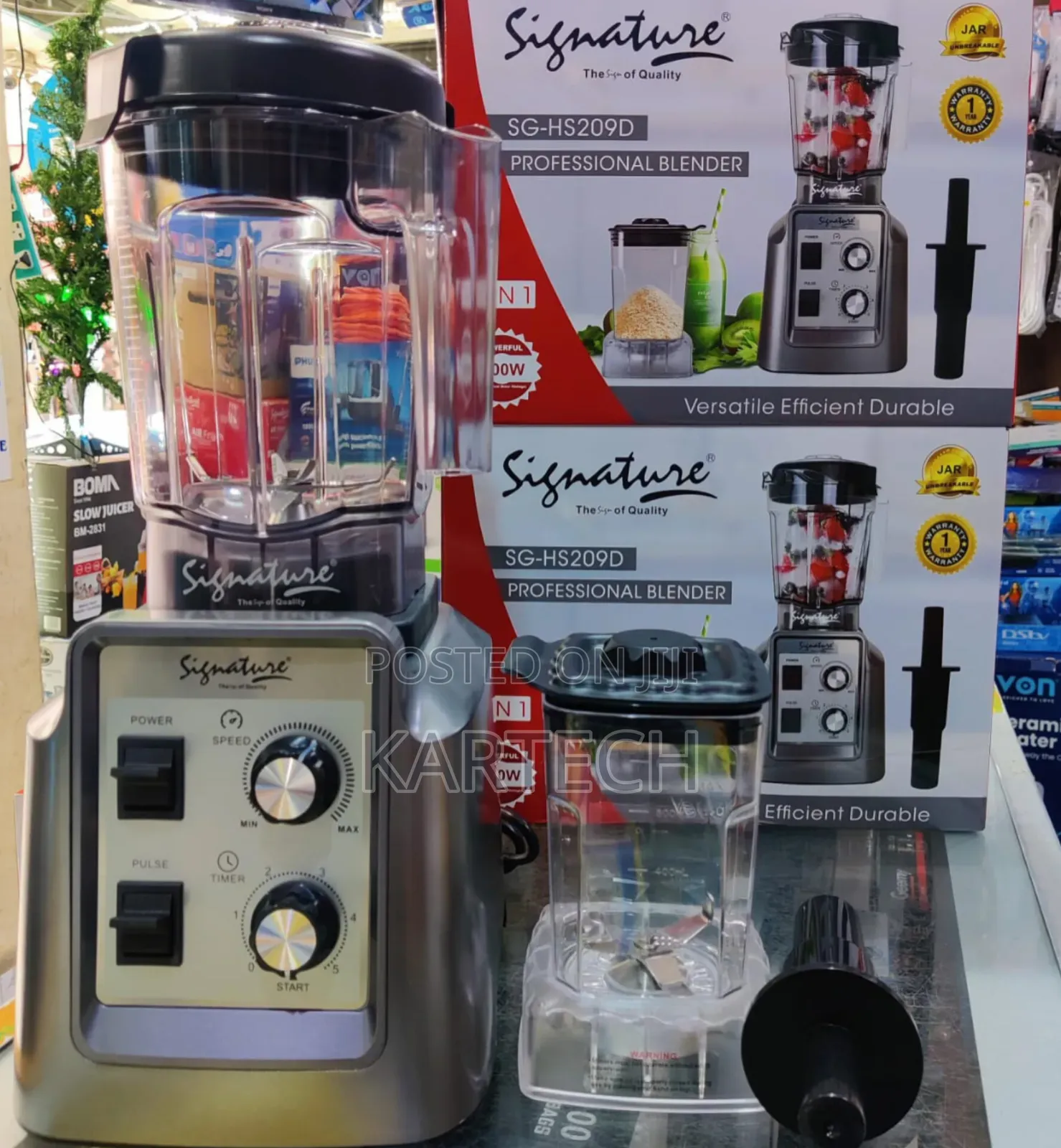 Signature Commercial 2in1 Blender With 2 Jars(2l+800ml)1800w