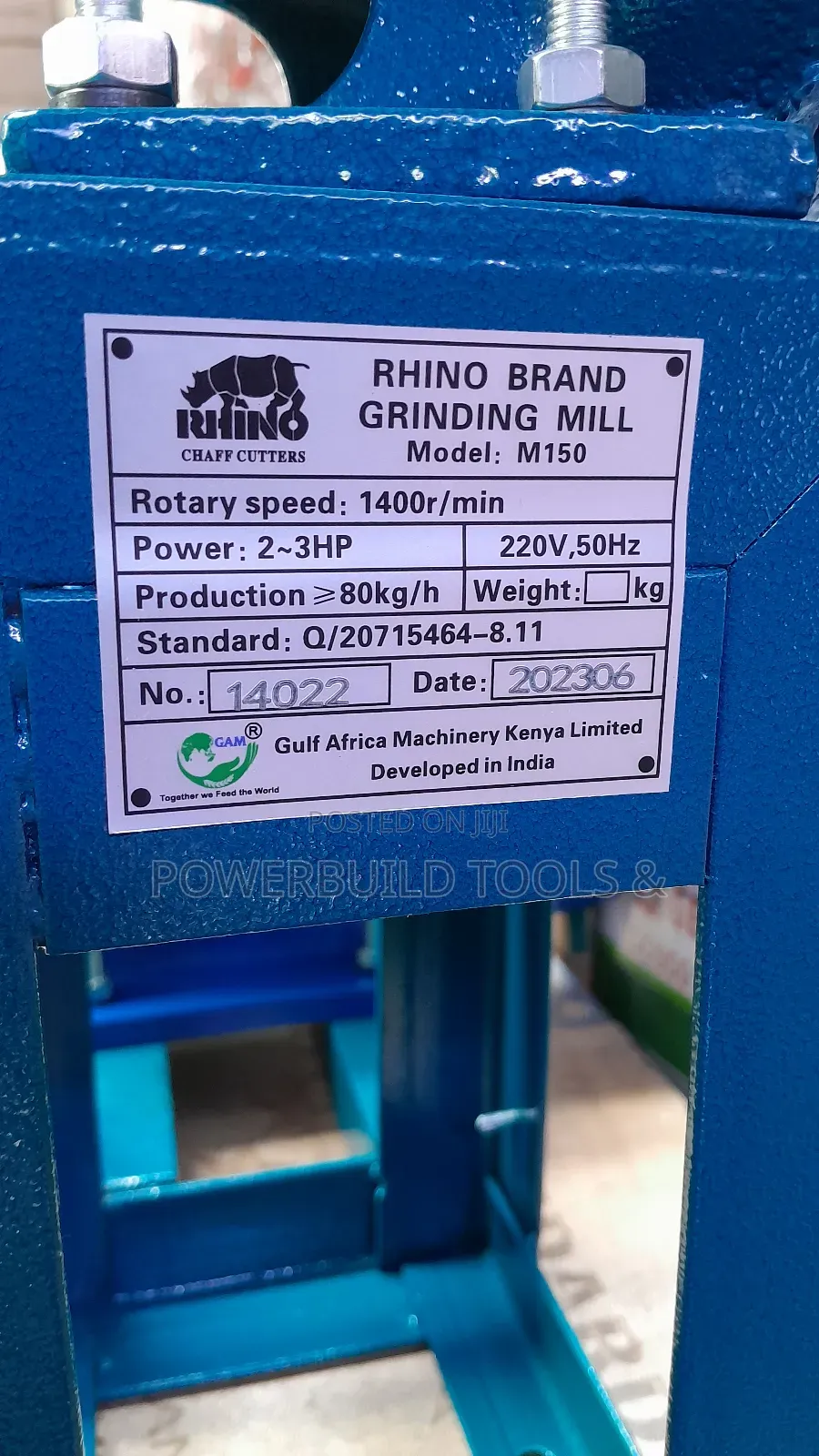 Grinding/Disc Mill Rhino Brand /Uji Flour Machine