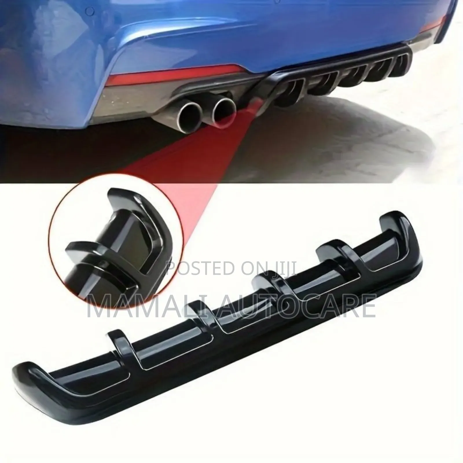 Universal Black Rear Bumper Diffuser