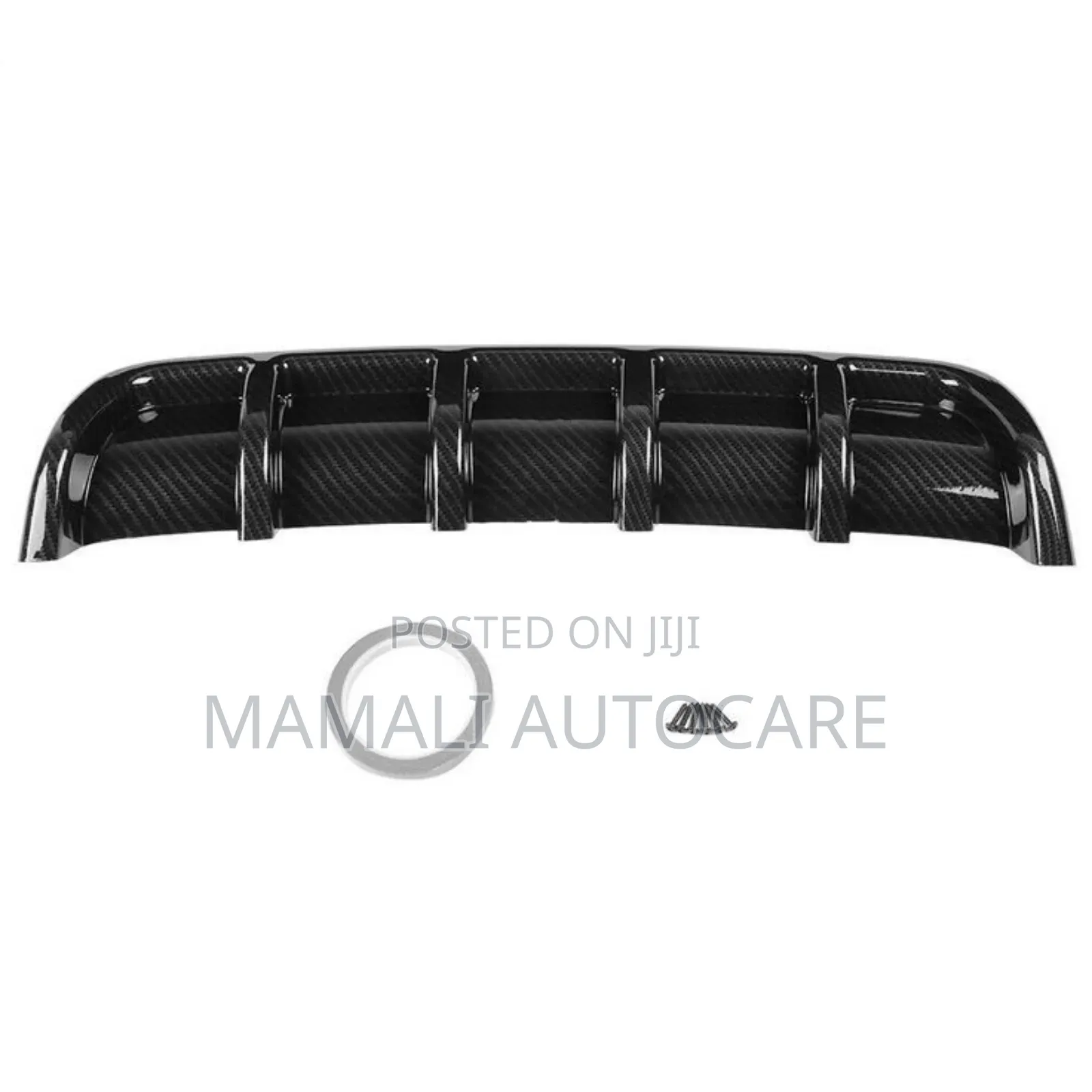 6 Fin Carbon Fibre Rear Bumper Diffuser Universal Fit