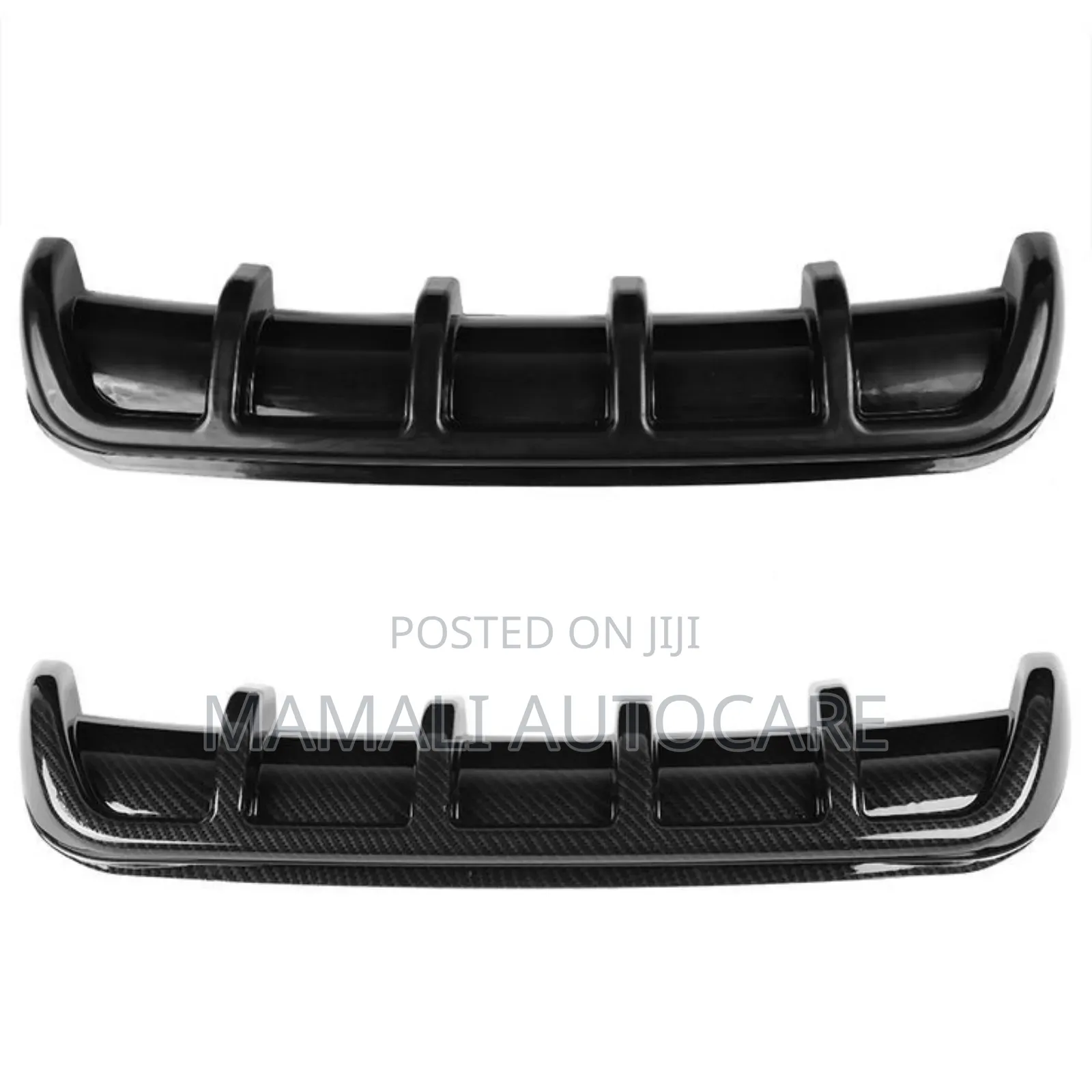 Universal Rear Bumper Diffuser Carbon Finish Black