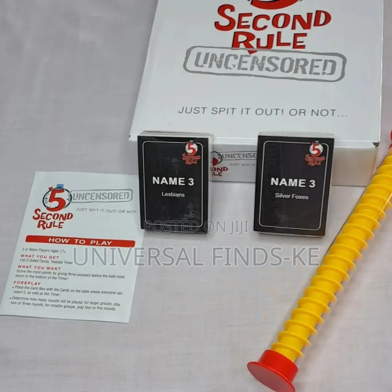 5 Second Rule Uncensored Card Game Party Card Game