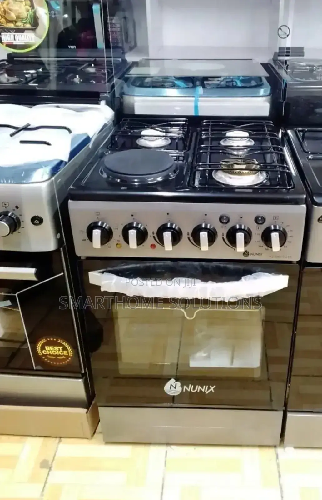 Nunix 3 Gas + 1 Hot Plate With Electric Oven