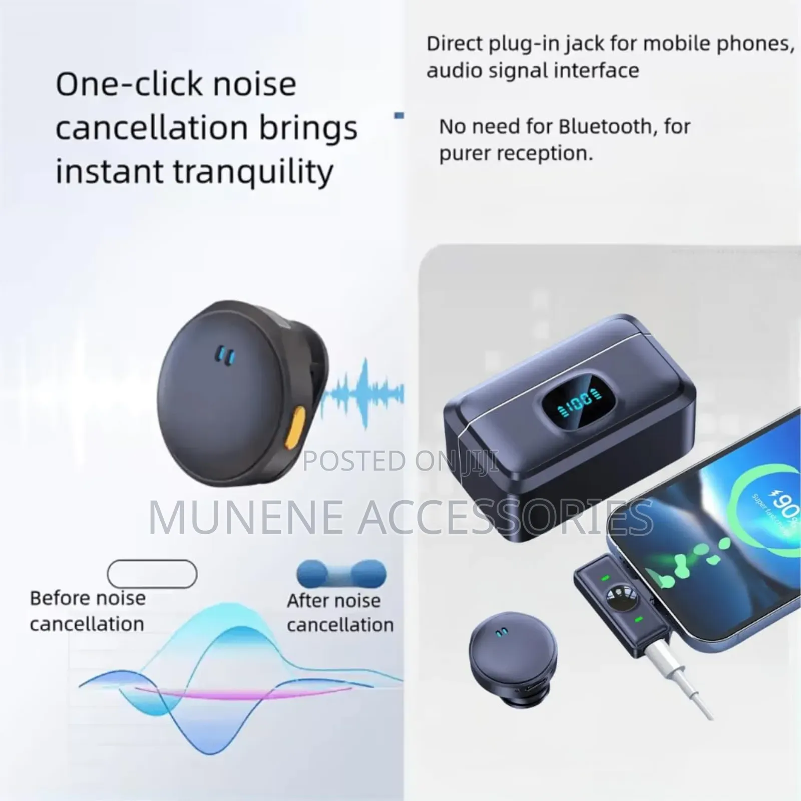 Wireless Dual Microphone With Usb C Receiver Charge Case