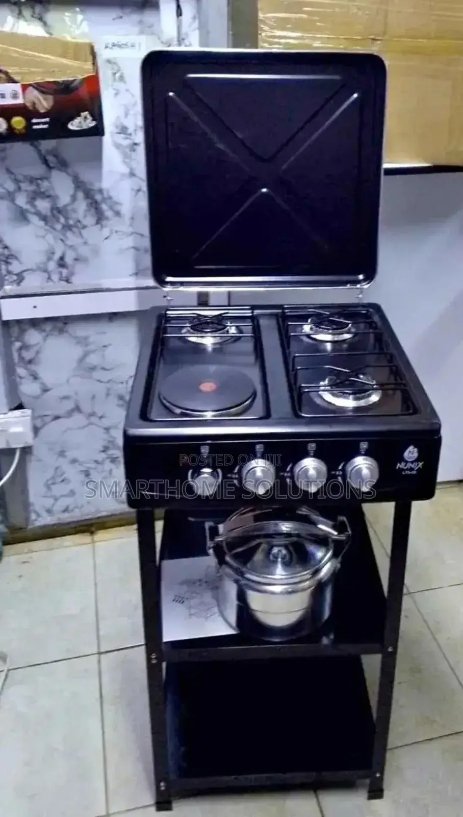 Nunix Cooker 3 Gas +1 Electric Plate Standing Cooker