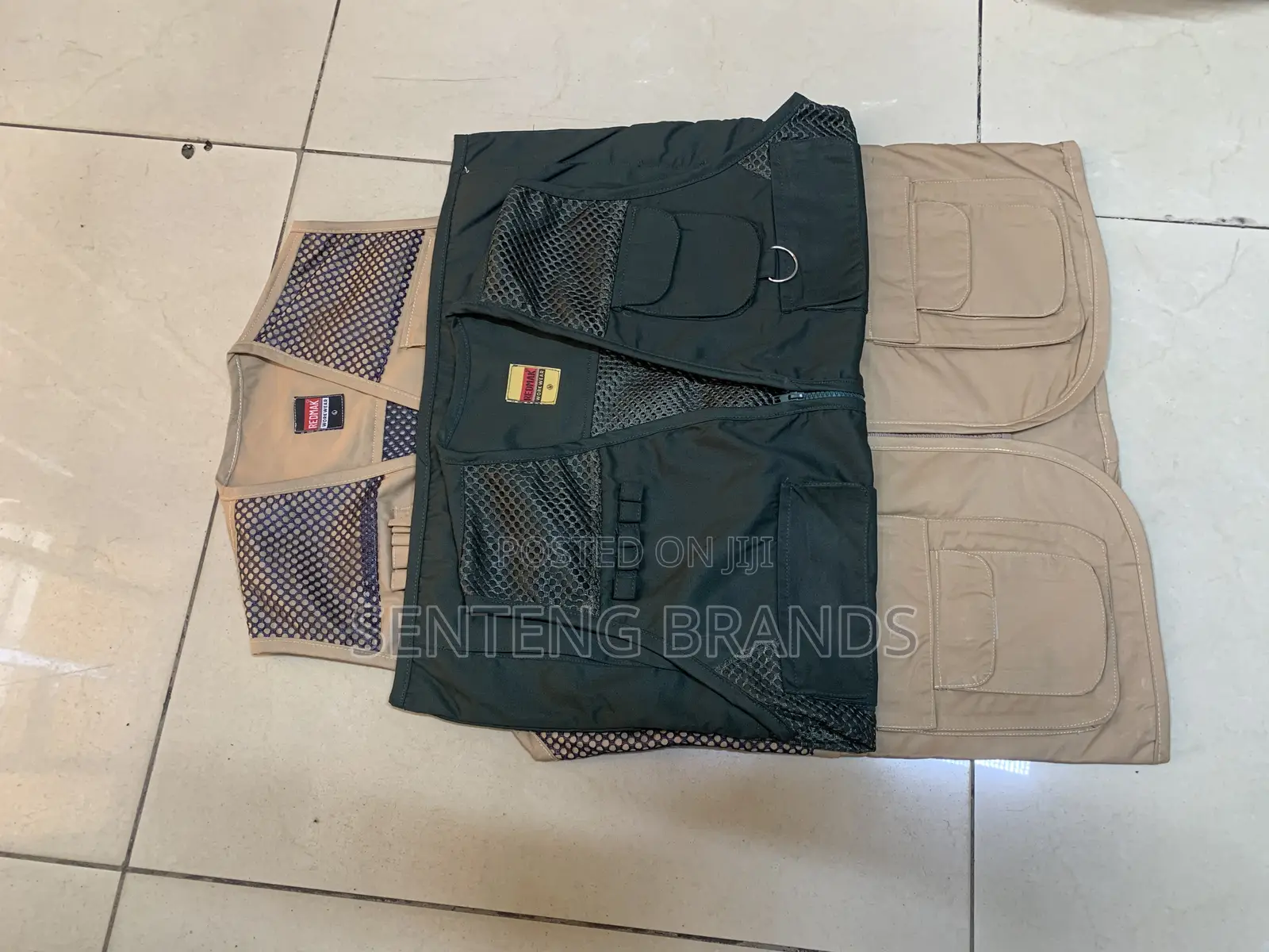 Dark Green And Beige Safari Jackets
