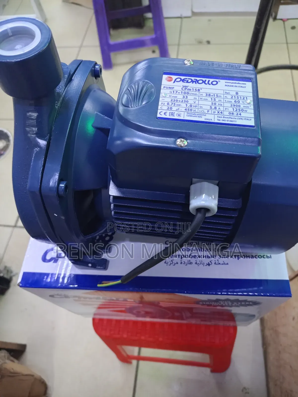 1hp Pedrollo Booster Pump