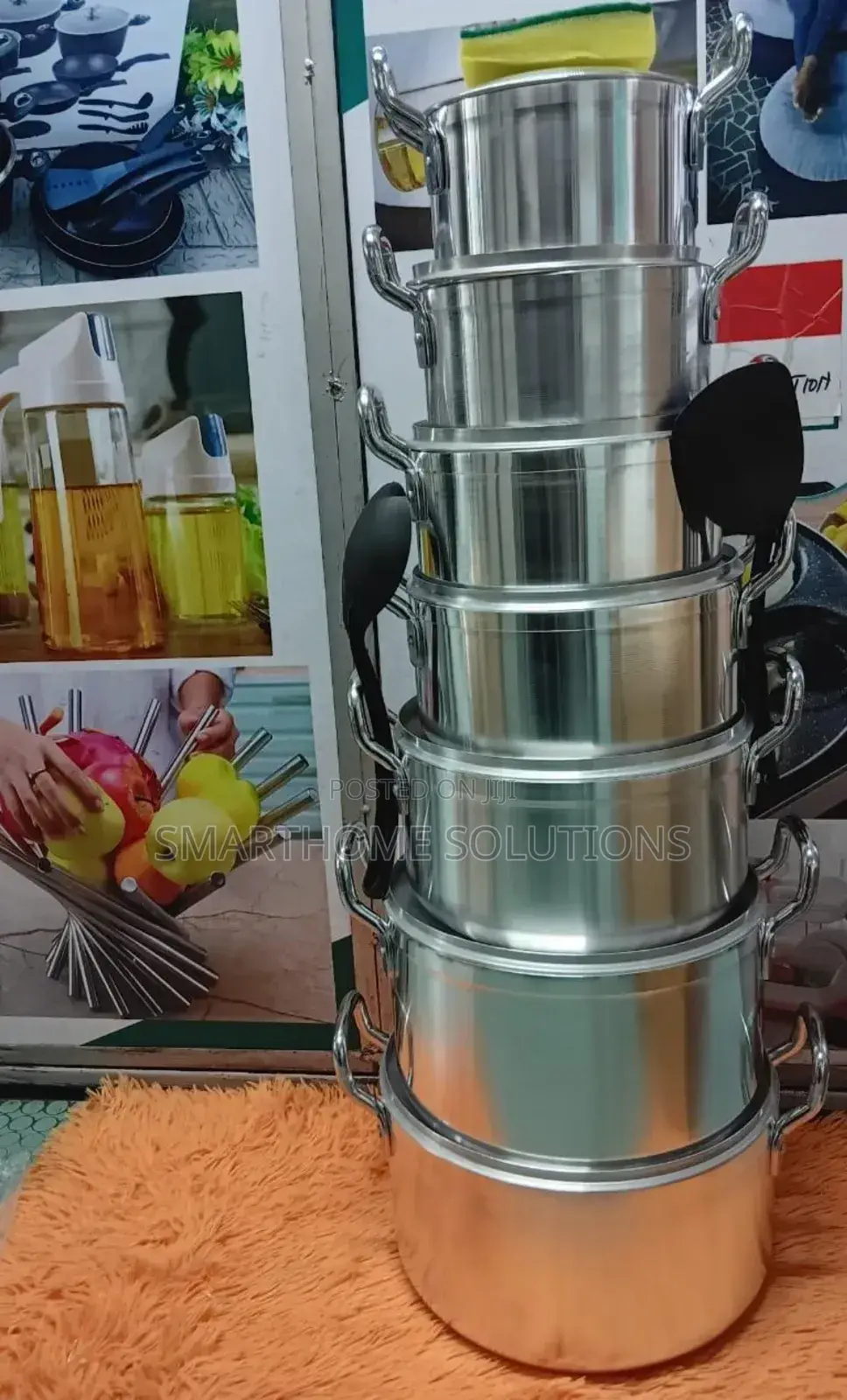 Tornado 14 Pieces Heavy Aluminium Stainless Pot Sufuria Set