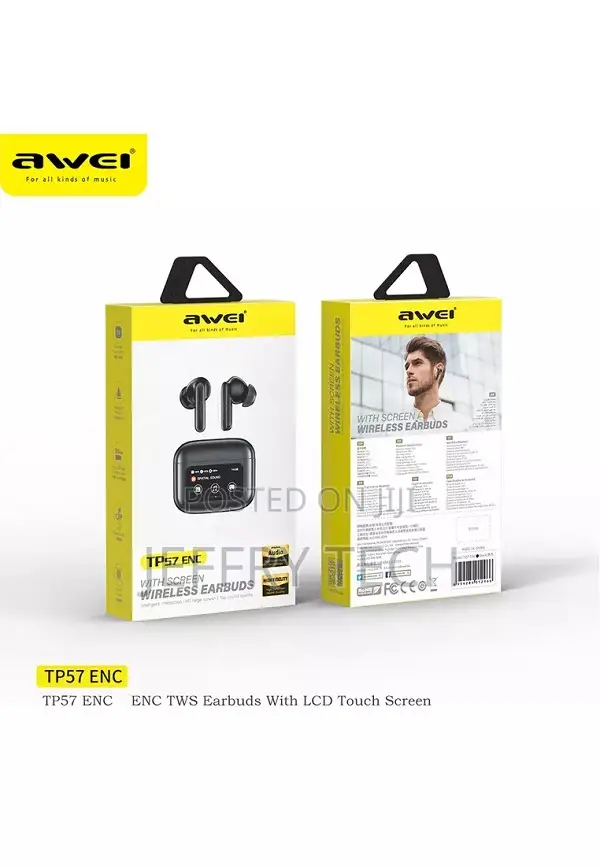 Awei Tp57 Enc Wireless Earbuds, Bluetooth
