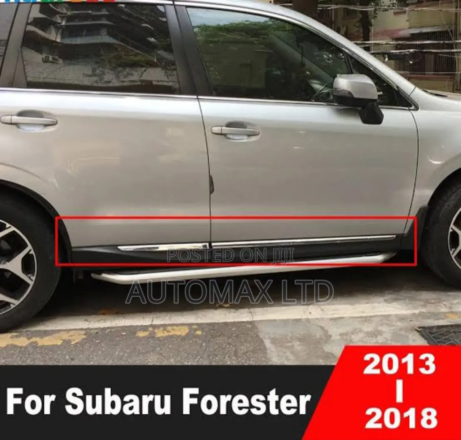 Side Door Body Trim With Chrome. For Subaru Foresta Sj5
