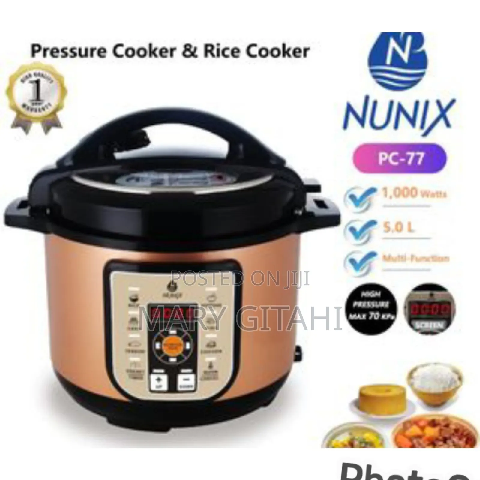 1000watts Nunix Electric Pressure Cooker