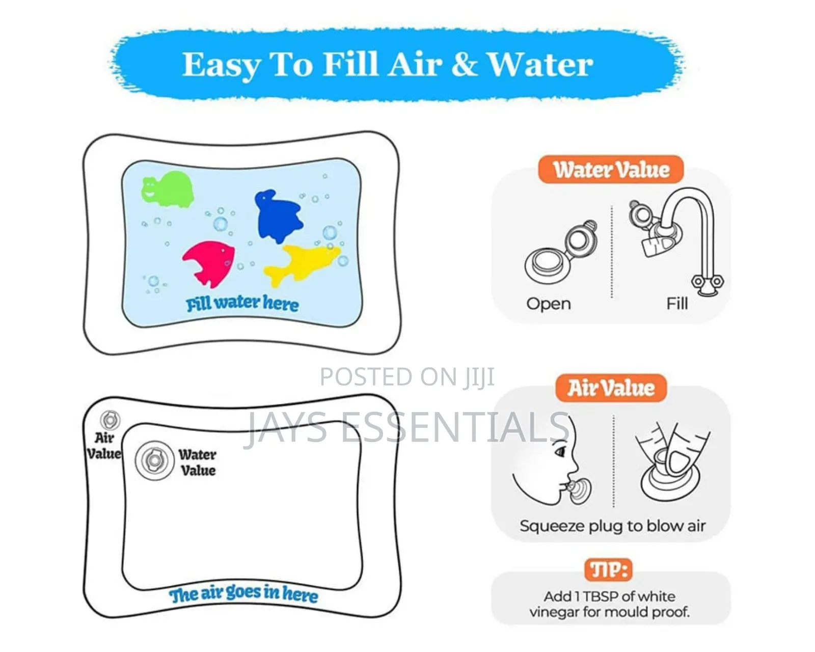 Baby's Tummy Time Inflatable Water Mat