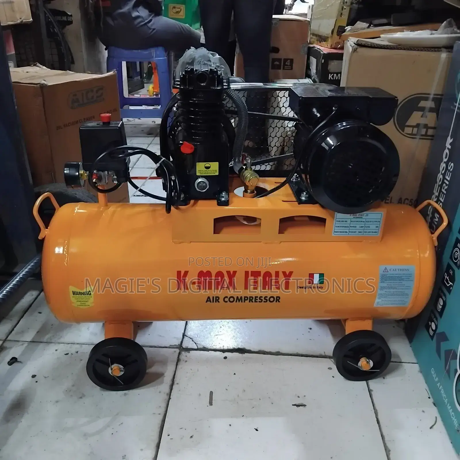 Kmax Italy Compressor 50ltrs Belt Driven