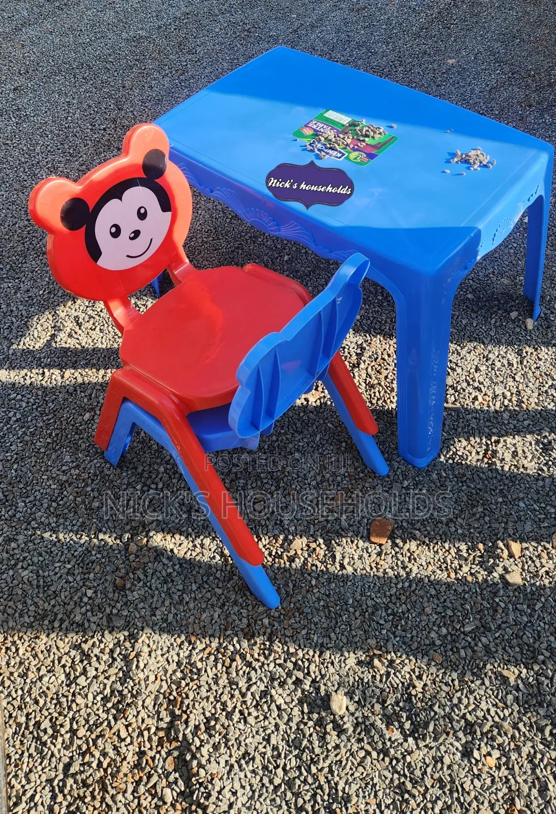 Babies Plastic Chair With a Table Set