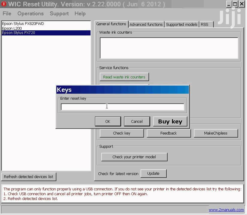 Epson Reset Codes
