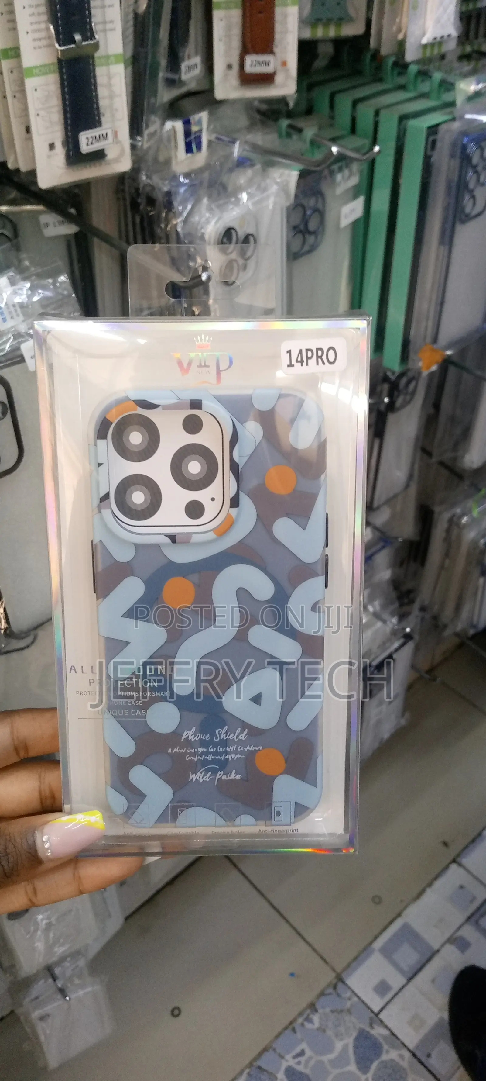 iPhone14pro New Arrival Palka Phone Covers -Purple/White