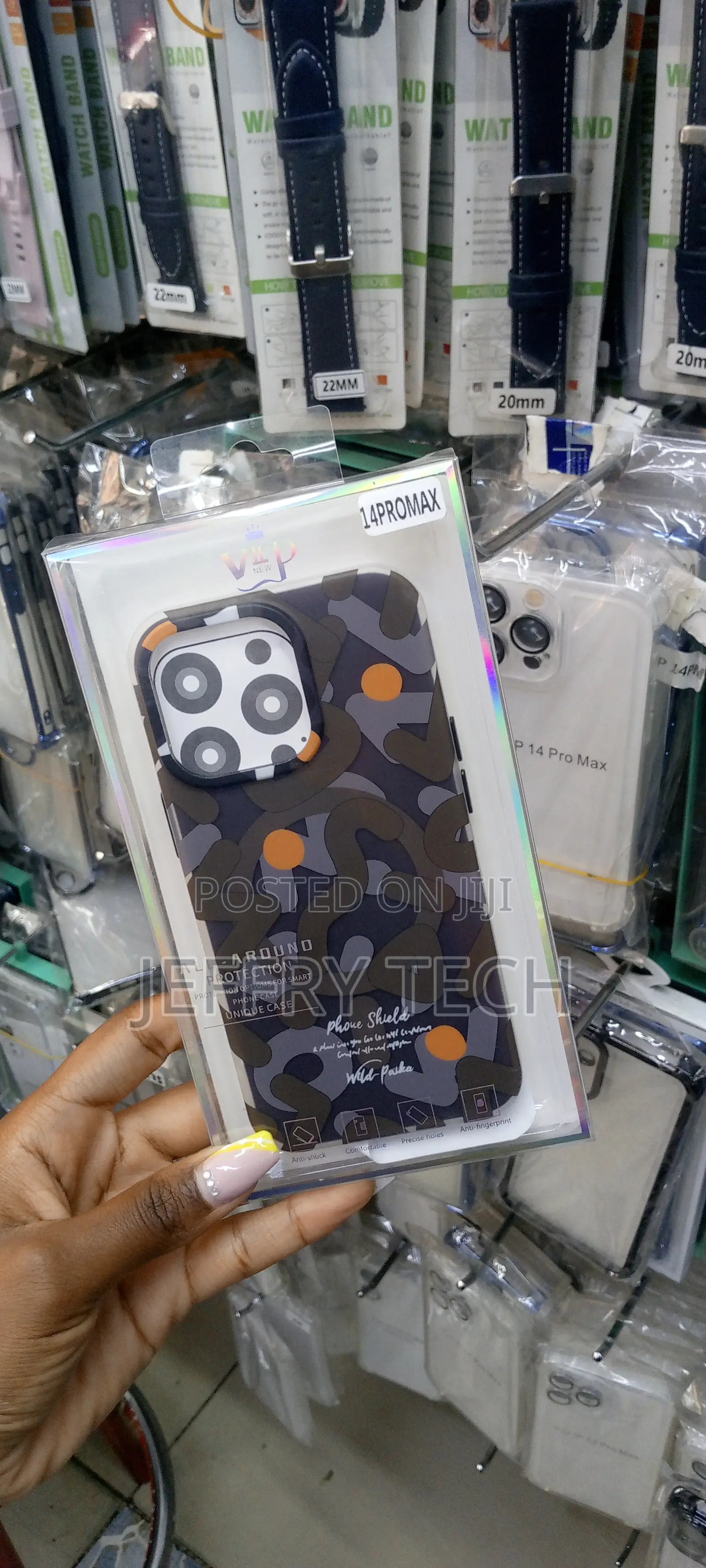 iPhone 14 Pro Max Magsafe Palka Case -Brown Multicolor