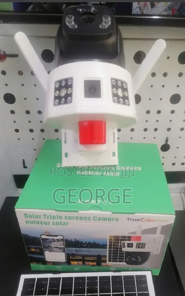 Tripple Sereens Dual Lens 4g Smart Solar Camera With Siren