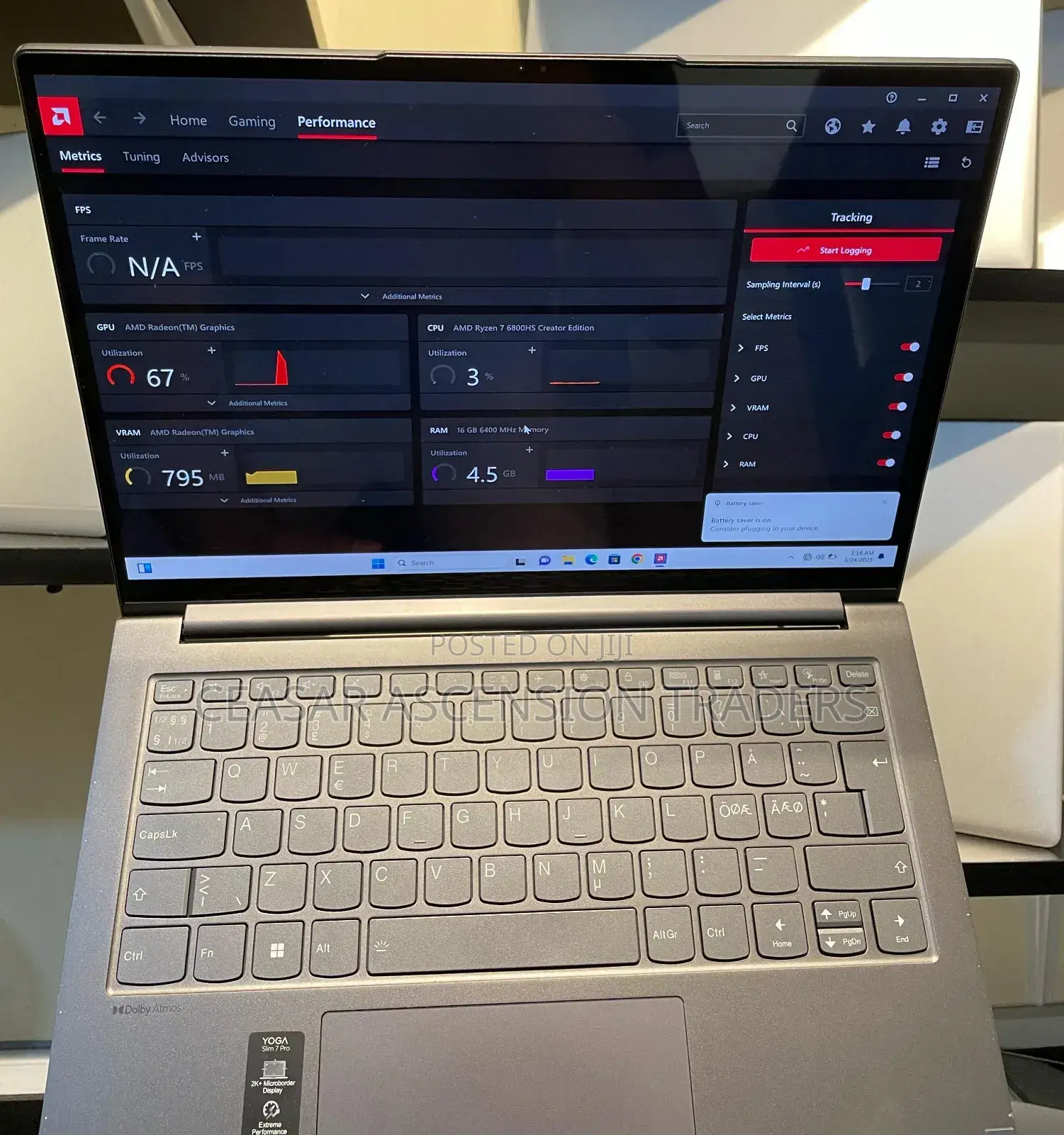 Laptop Lenovo IdeaPad 5 Slim 13th Gen I7 16GB AMD Ryzen 7 SSD 1T