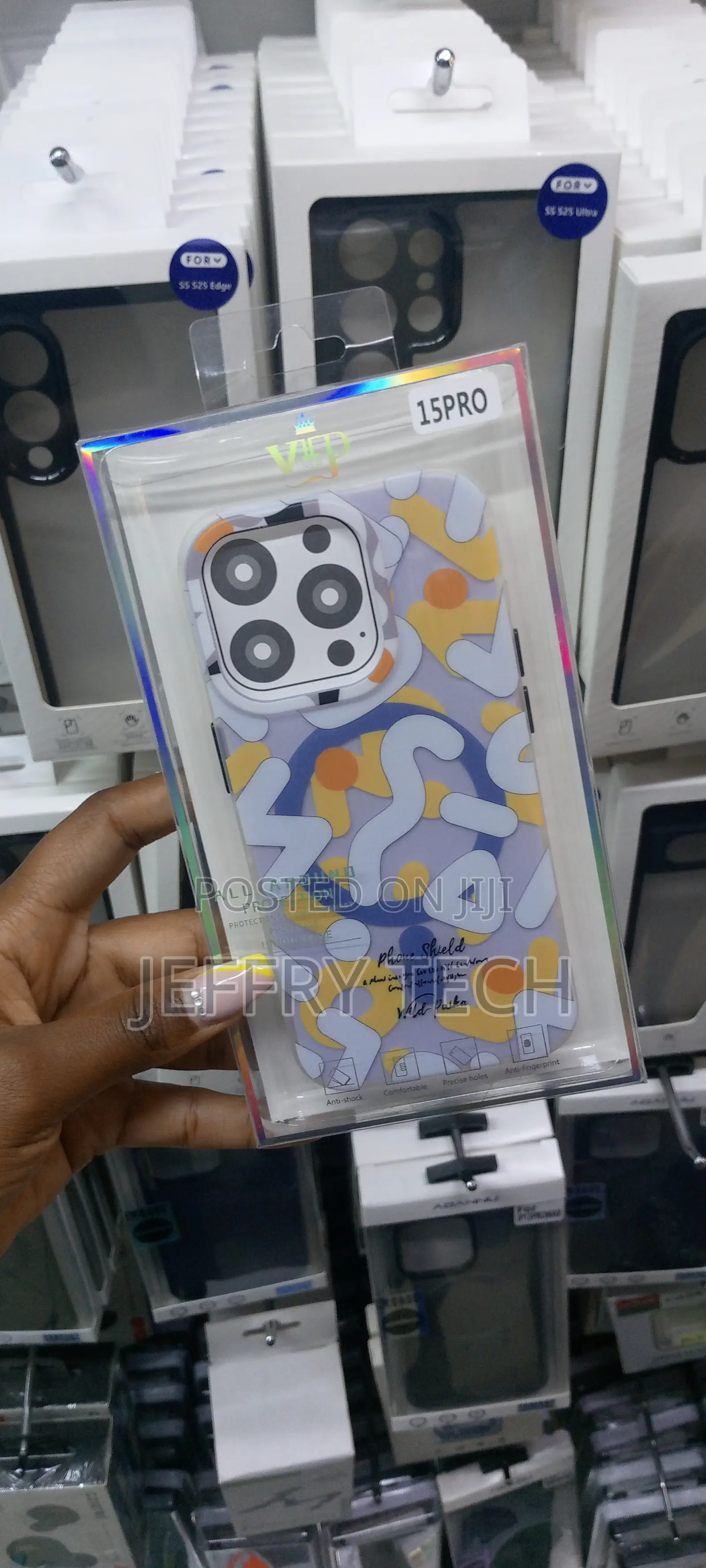 iPhone 15 Pro Magsafe Compatible Palka Case-White/Yellow