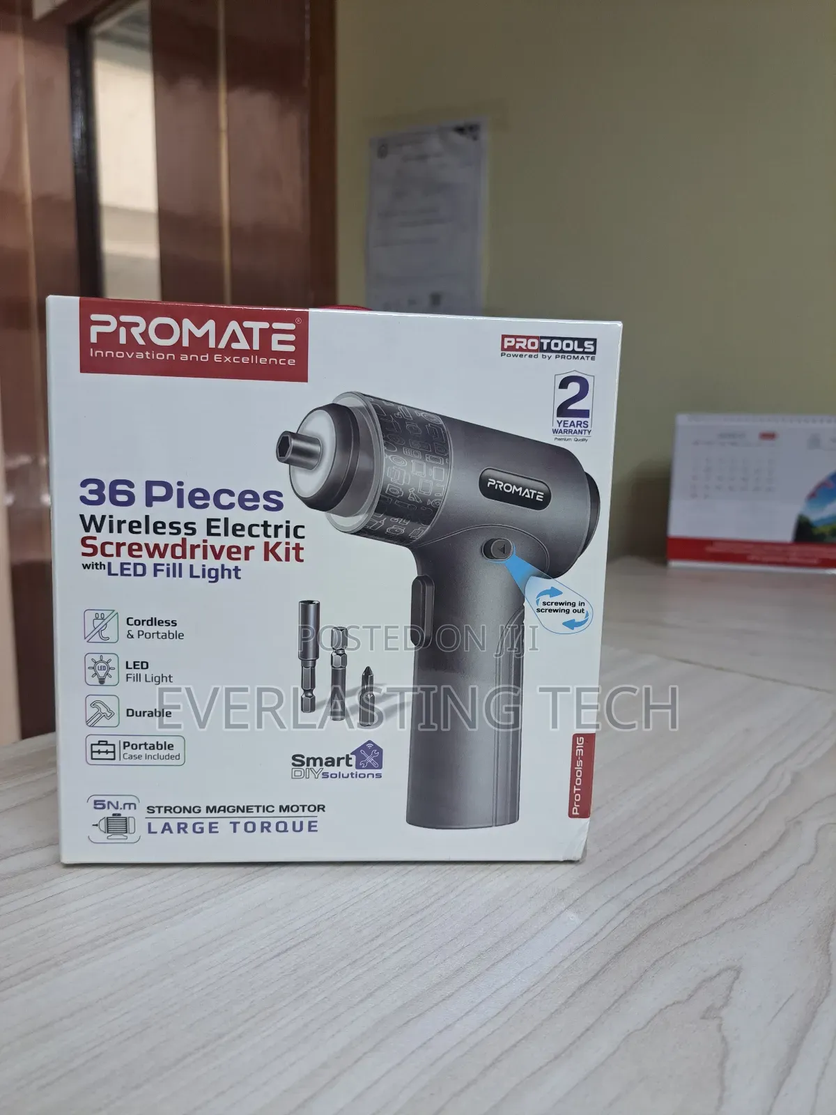 Promate 36-Pieces Wireless Electric Screwdriver Kit