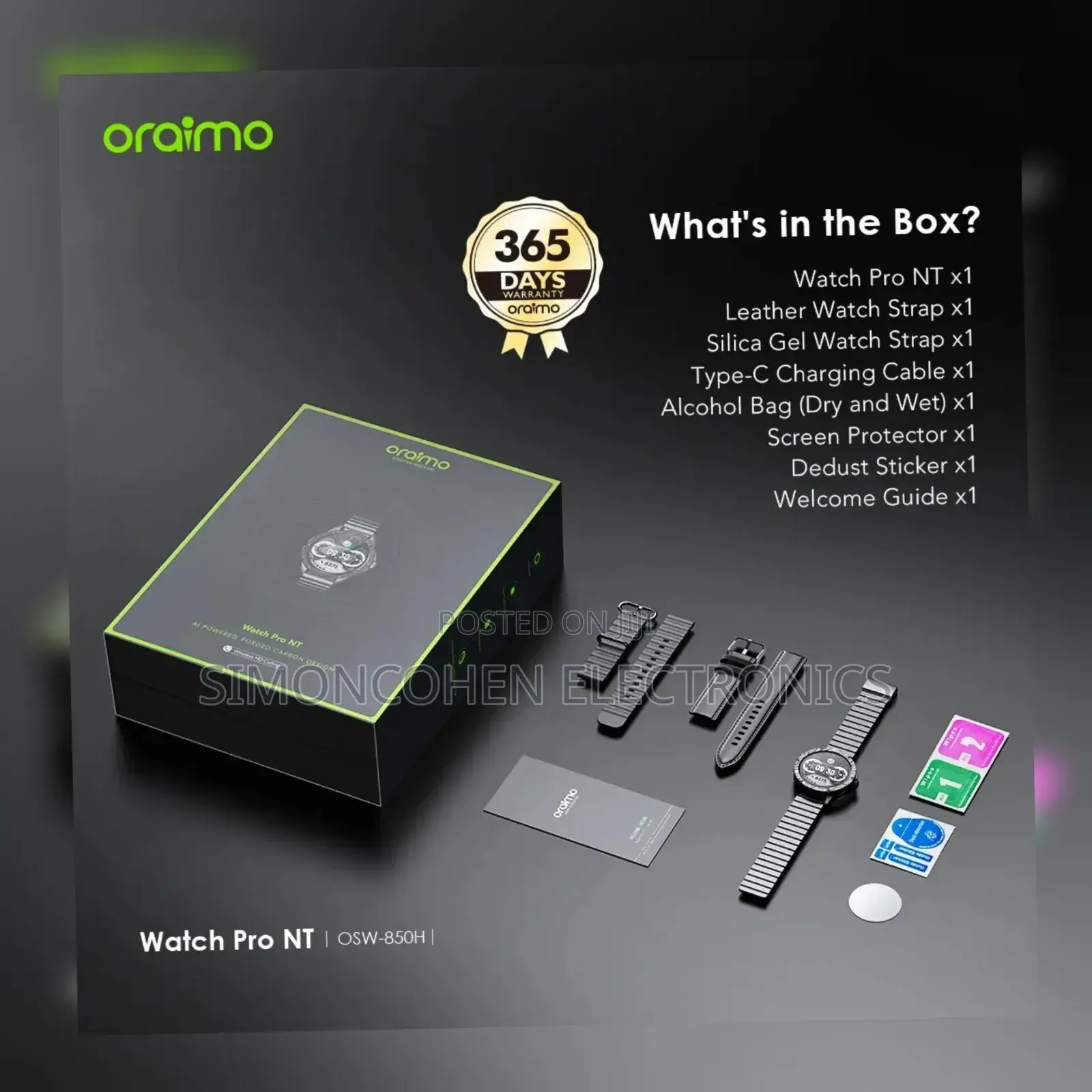 Oraimo Watch Pro Nt 1.43" Amoled Al Powered Smart Watch