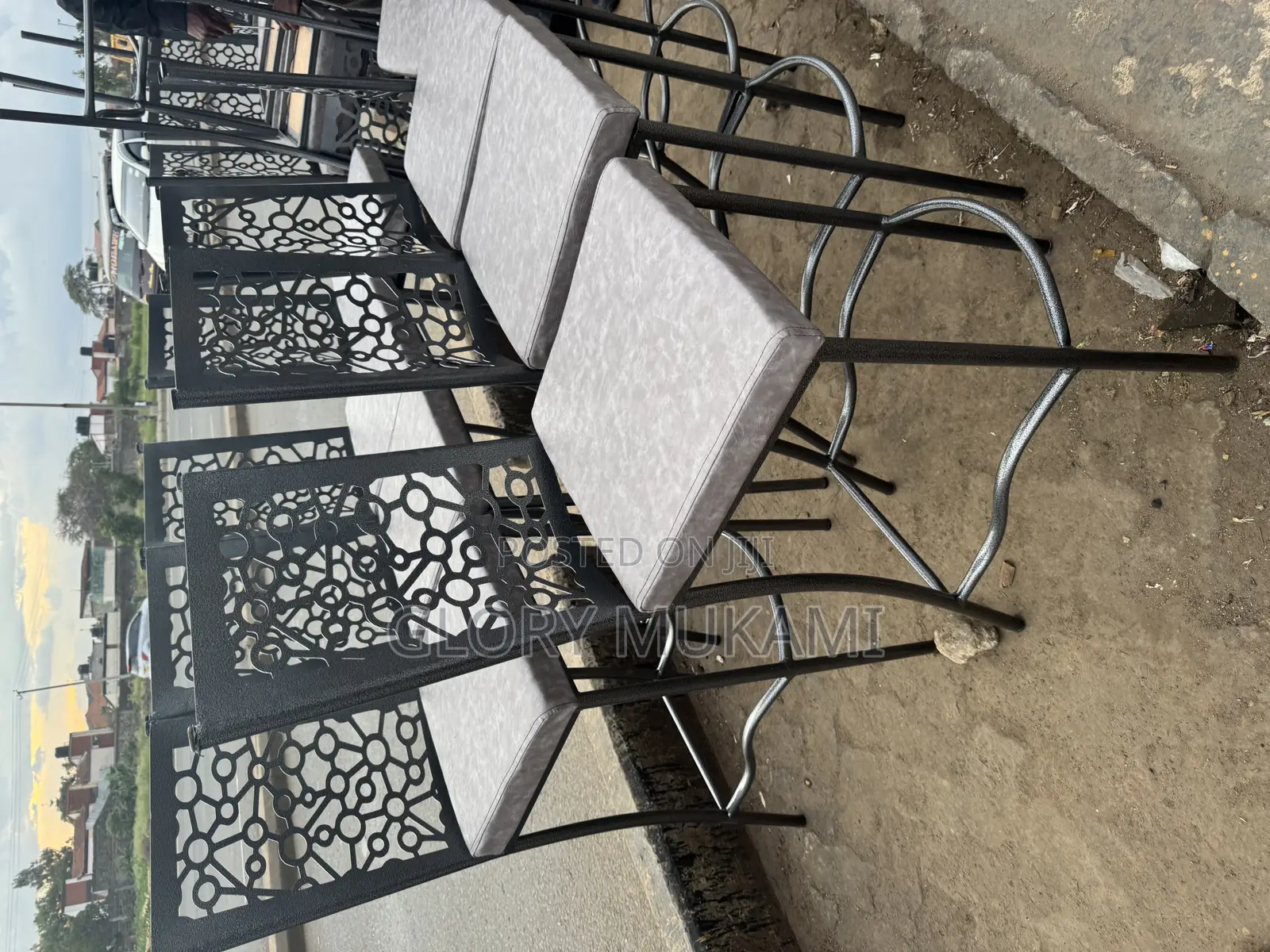 Restaurants And Bar High Sinatabu Chairs With Grey Seat