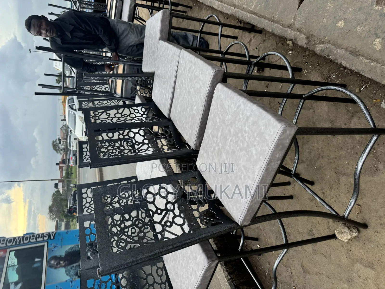 Restaurants And Bar High Sinatabu Chairs With Grey Seat