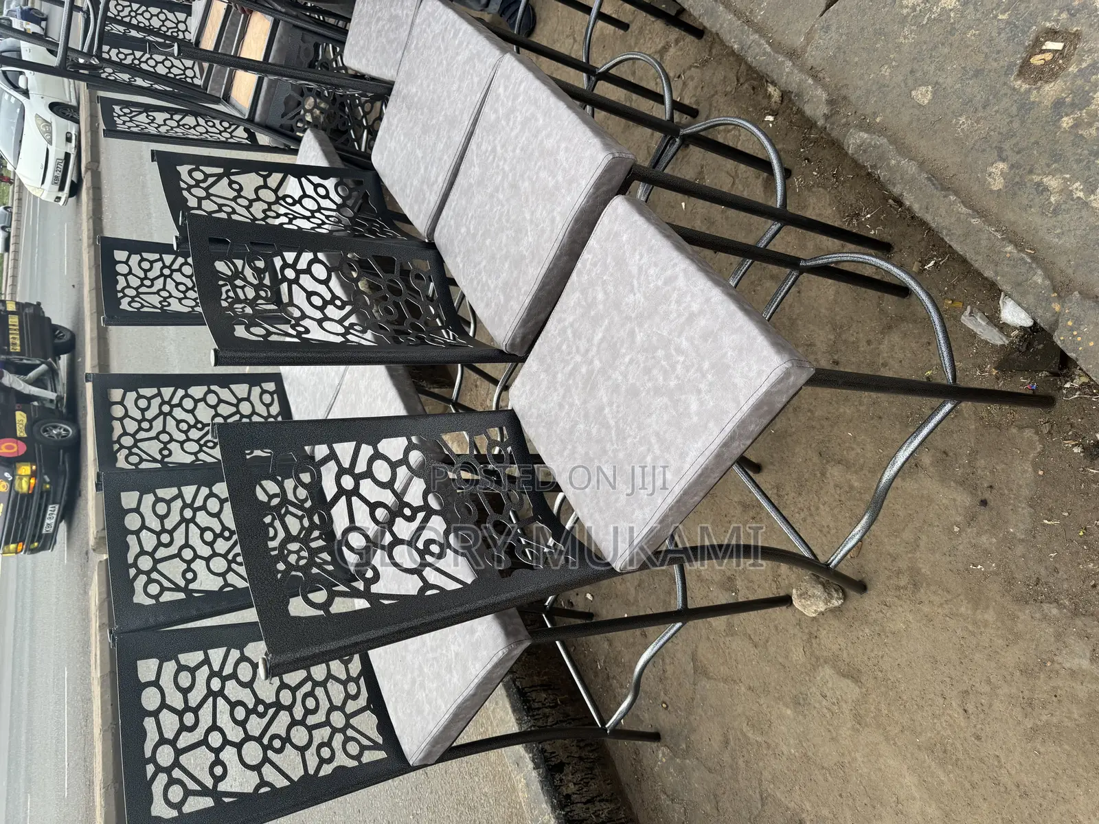 Restaurants And Bar High Sinatabu Chairs With Grey Seat