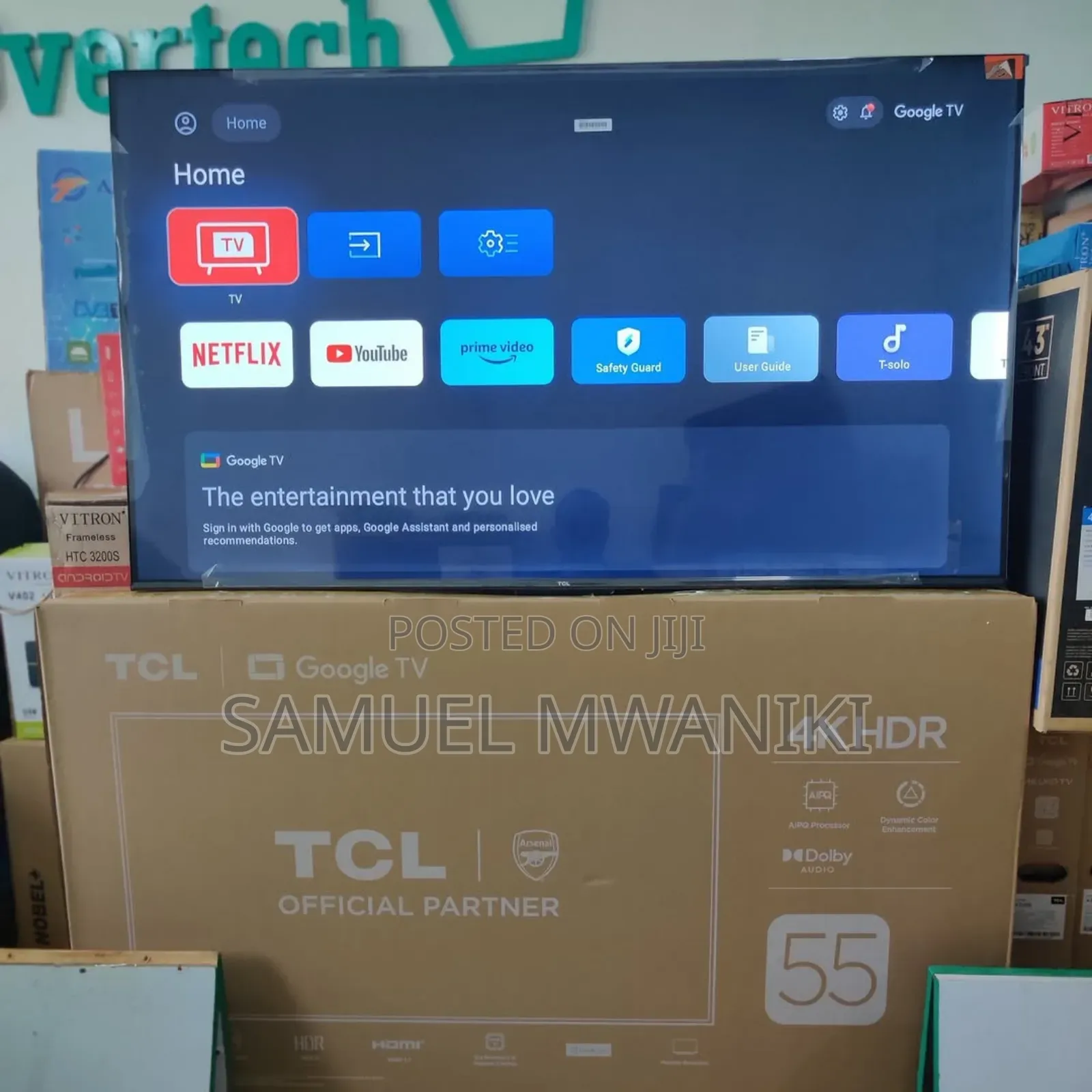 TCL 55′′ Tv Uhd Smart Google Tv With HDR V6c New Model