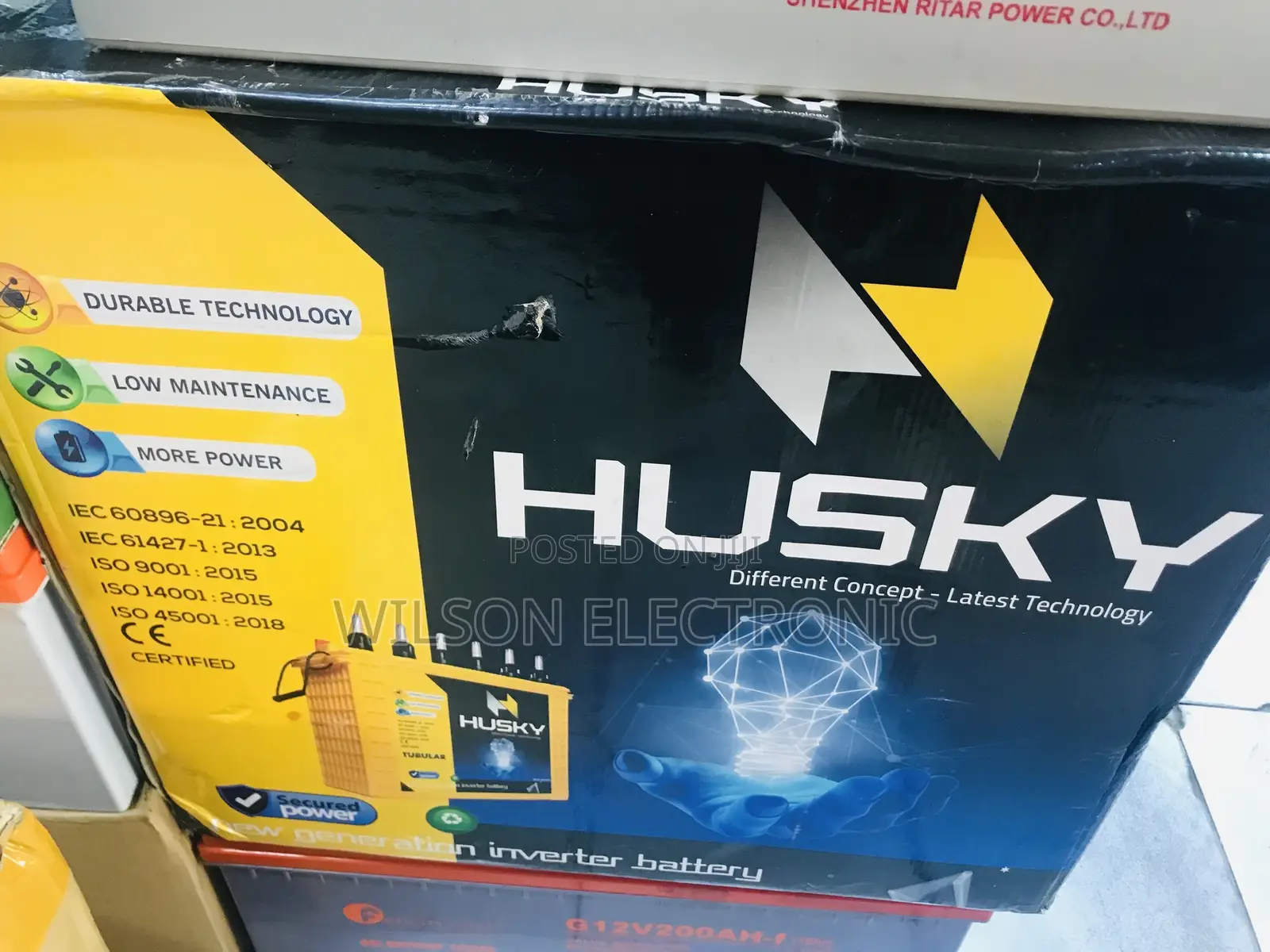 Husky Tall Turbular Battery. 250ah