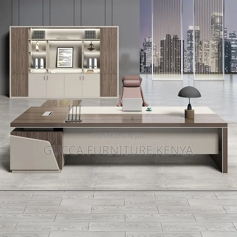 Office Tables:Modern Solid L-Shape 160cm With Extension