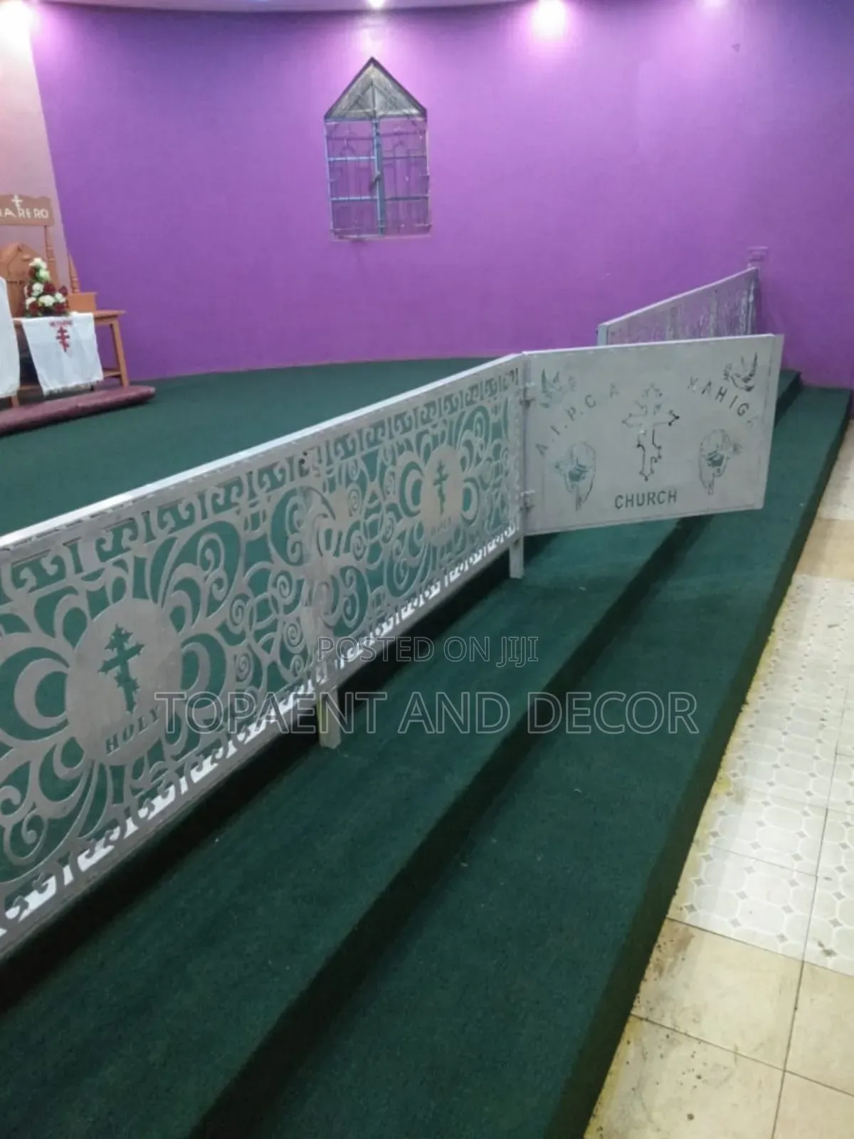 Fitted Green Carpet Office Rugs Altar and Church Carpets